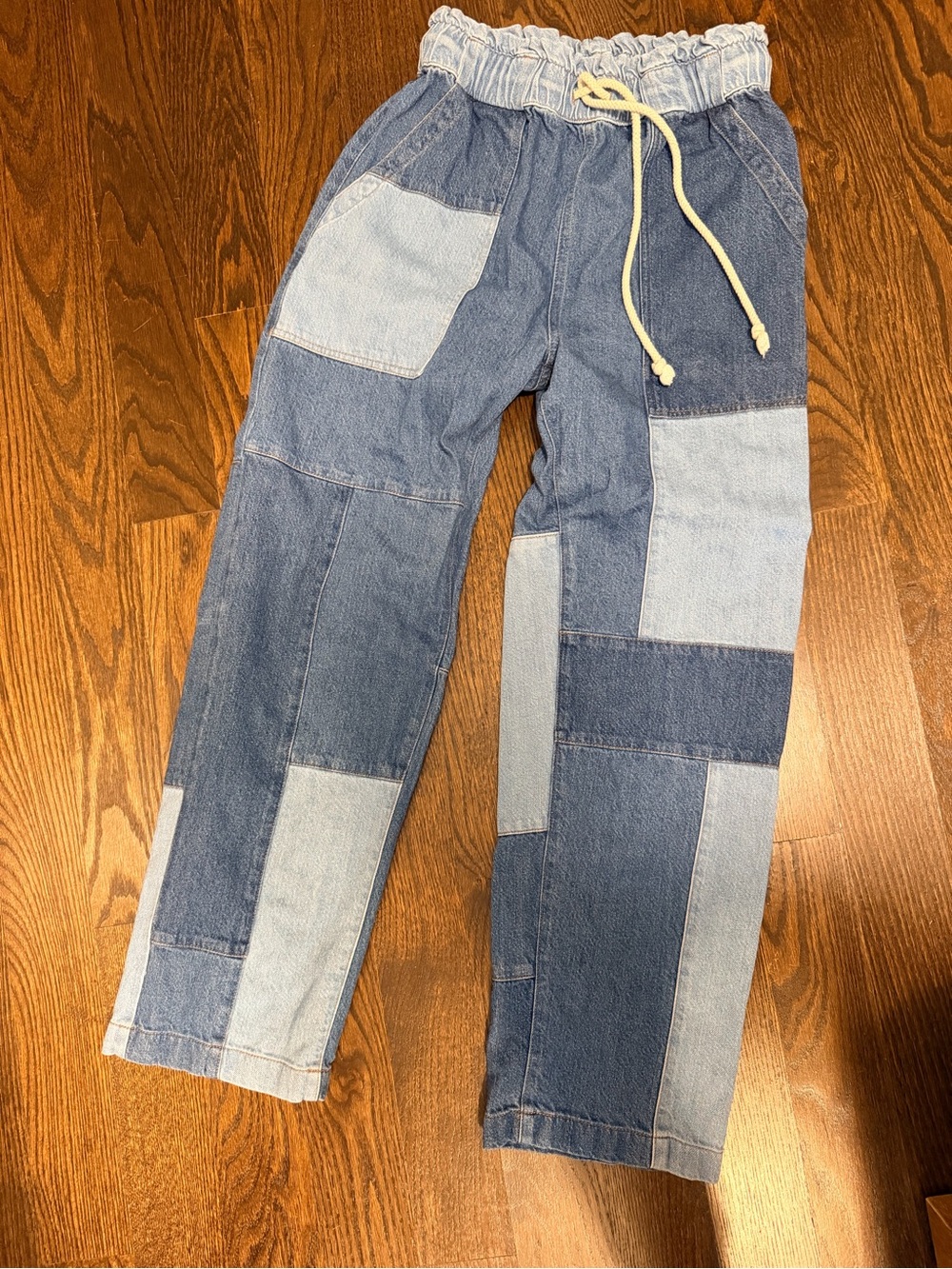 Electric & Rose Patchwork Pacific Easy Denim Pants Small